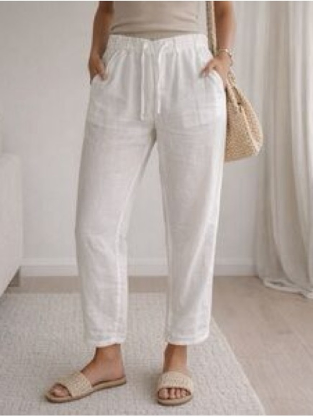 Caslon Tapered Linen Pants